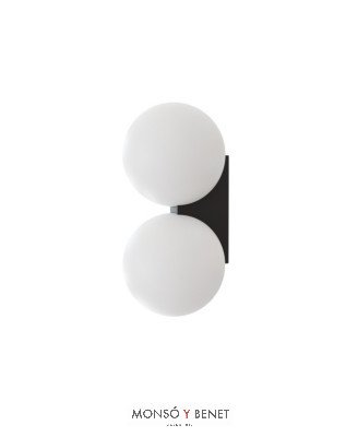 APLIQUE DOBLE BOLA G9 IP44 OB-2 NEGRO