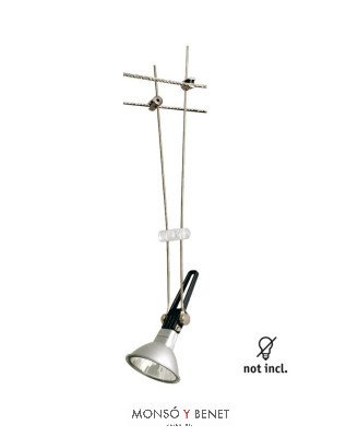 FOCO COLGANTE CATENARIA BAJO VOLTAJE GU5.3 9711229 CROMO
