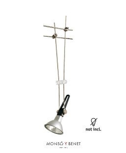 FOCO COLGANTE CATENARIA BAJO VOLTAJE GU5.3 9711229 CROMO