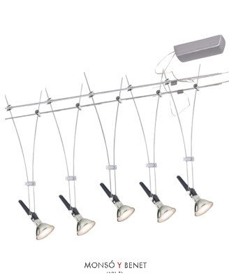 KIT 5 LUCES GU5.3 CATENARIA TIP-510