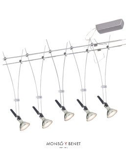 KIT 5 LUCES GU5.3 CATENARIA TIP-510