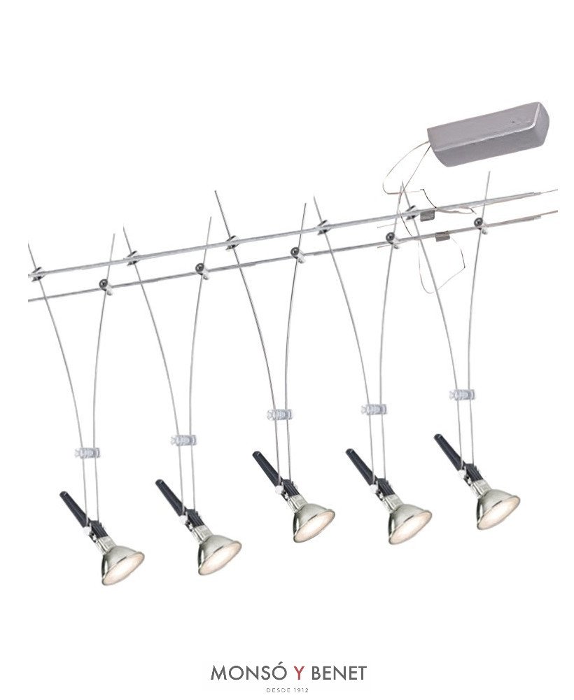 KIT 5 LUCES GU5.3 CATENARIA TIP-510