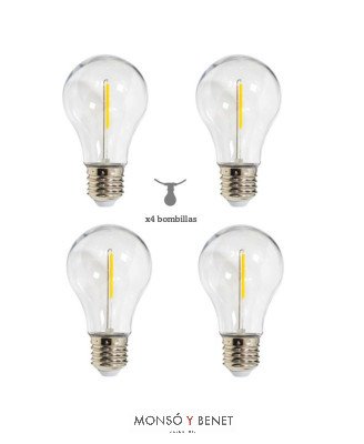 PACK 4 LED A60 3V 0.15W 01S3V2P4 E27 2200K RECAMBIO ALLEGRA