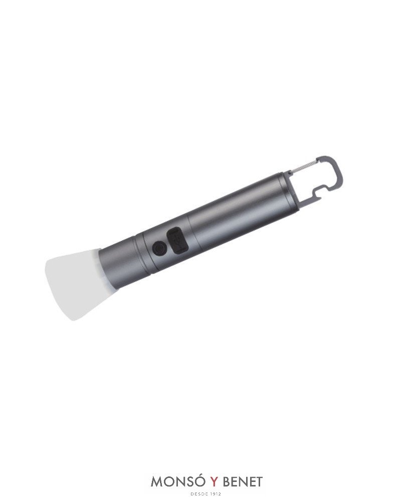 LINTERNA RECARGABLE USB LR-2313 CROMO MATE