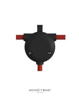 DERIVADOR CABLE EN T IP65 23019N NEGRO