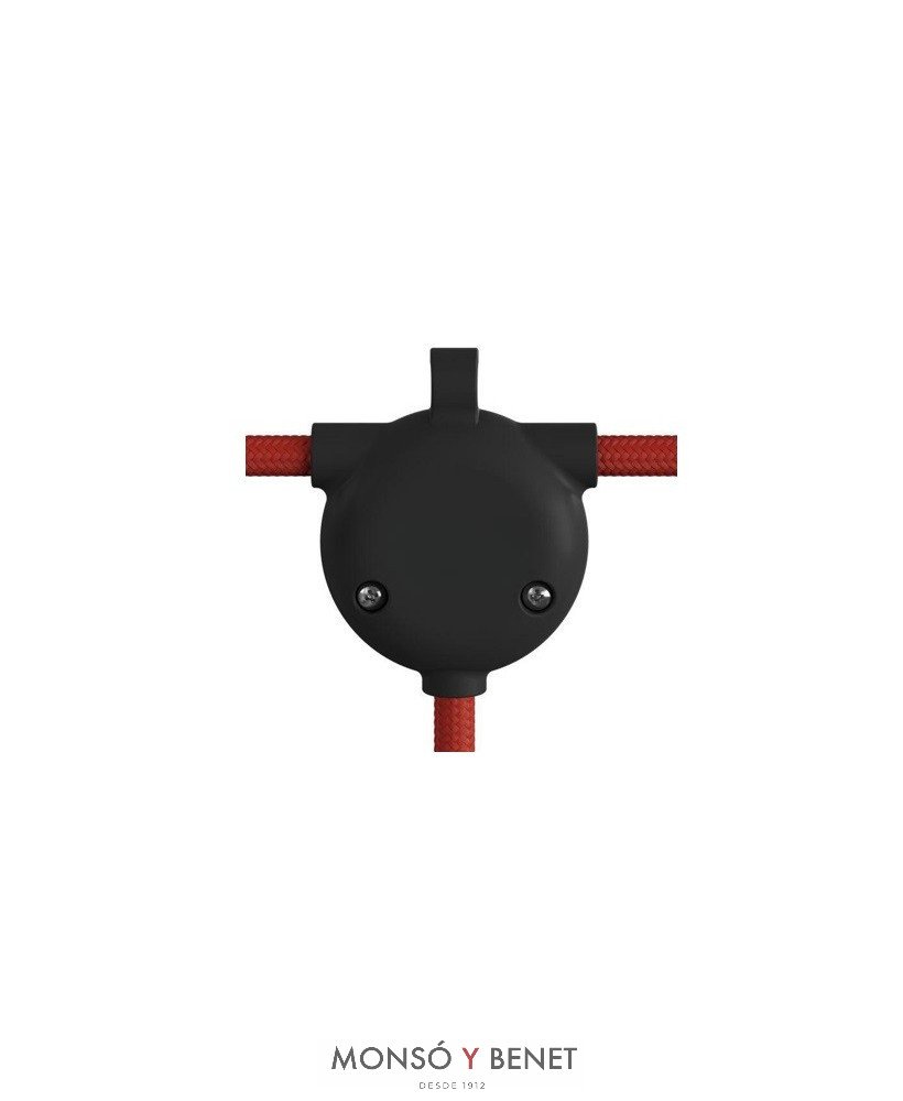DERIVADOR CABLE EN T IP65 23019N NEGRO