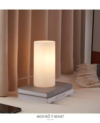 LAMPARA SOBREMESA 81827 B TULIPA DE VIDRIO MATE