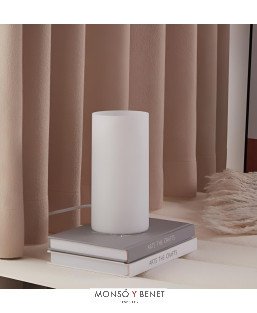 LAMPARA SOBREMESA 81827 B TULIPA DE VIDRIO MATE