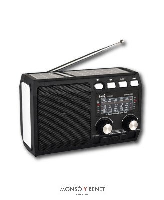 RADIO LINTERNA RECARGA DINAMO Y SOLAR RLD-1857