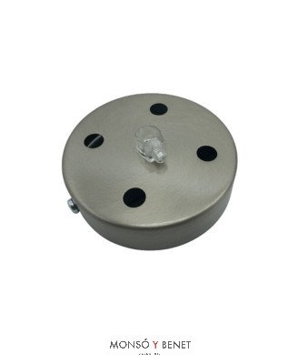 BASE SOPORTE TECHO 90MM. 5 SALIDAS B-590 PLATA
