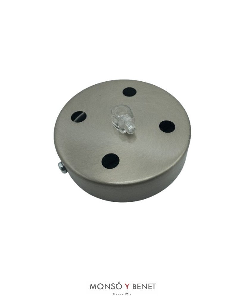 BASE SOPORTE TECHO 90MM. 5 SALIDAS B-590 PLATA