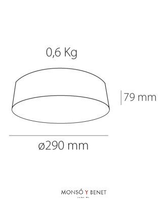 PLAFON TECHO 30c PLASTICO ACRILICO PS-363 B 3xE27 BLANCO