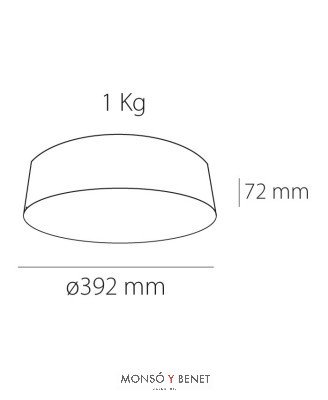 PLAFON TECHO 40c PLASTICO ACRILICO PS-364 B 4xE27 BLANCO