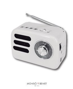 RADIO RETRO AM-FM-SW USB + MicroSD + BT RV-1183 B COLOR BLAN