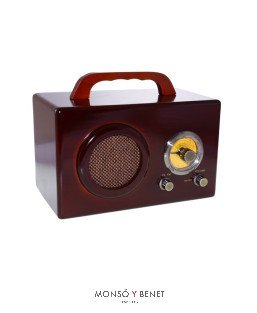 RADIO RETRO AM FM MADERA BARNIZADA R-6604