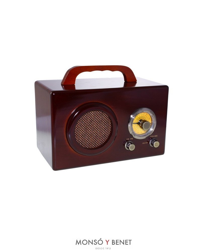 RADIO RETRO AM FM MADERA BARNIZADA R-6604
