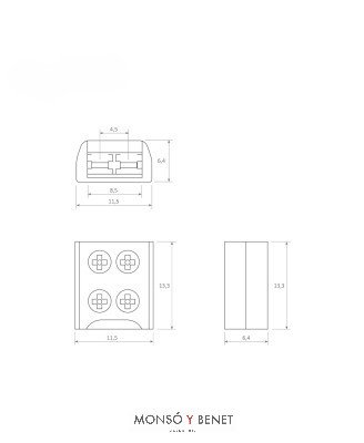 PACK 20 CONECTORES 8mm. CT-9086B PARA ALIMENTAR TIRA DE LED