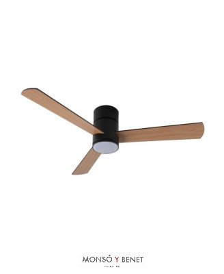 VT835N - Ventilador de techo negro/nogal Ø107 cm con luz LED