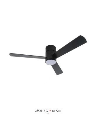 VT835N - Ventilador de techo negro/nogal Ø107 cm con luz LED
