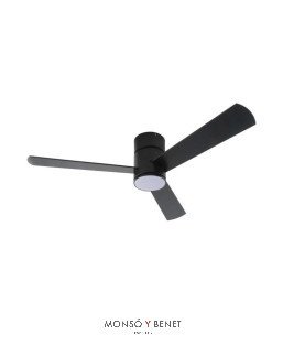 VT835N - Ventilador de techo negro/nogal Ø107 cm con luz LED