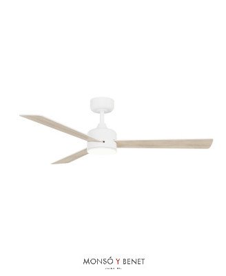 BALOO L con luz blanco y madera natural. Ø132cm. VT-689 B