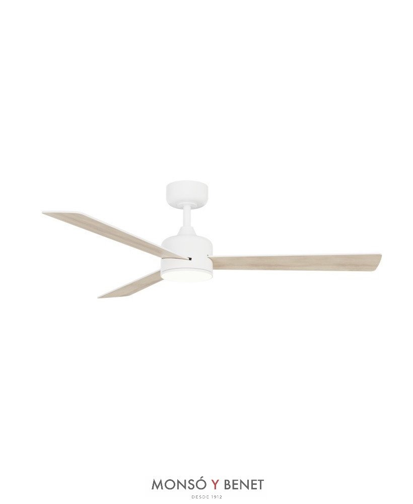 BALOO L con luz blanco y madera natural. Ø132cm. VT-689 B