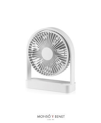 VMU429 - Ventilador sobremesa blanco recargable USB