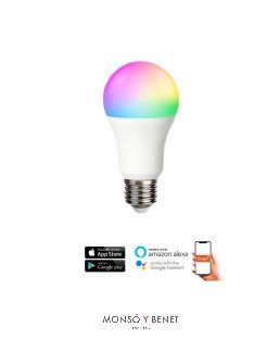 BOMBILLA LED A60 STANDARD SMART WIFI DIM RGBW 230V 9W E27