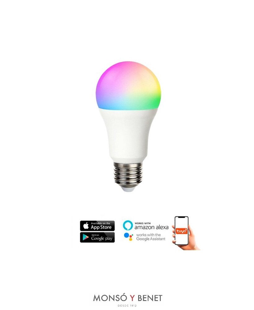 BOMBILLA LED A60 STANDARD SMART WIFI DIM RGBW 230V 9W E27