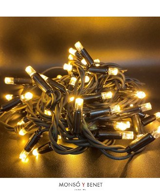 EXTENSION 180 LEDS ULTRACALIDOS FIJOS CABLE NEGRO D18652