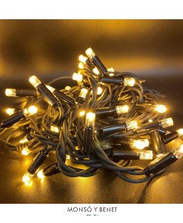 EXTENSION 180 LEDS ULTRACALIDOS FIJOS CABLE NEGRO D18652