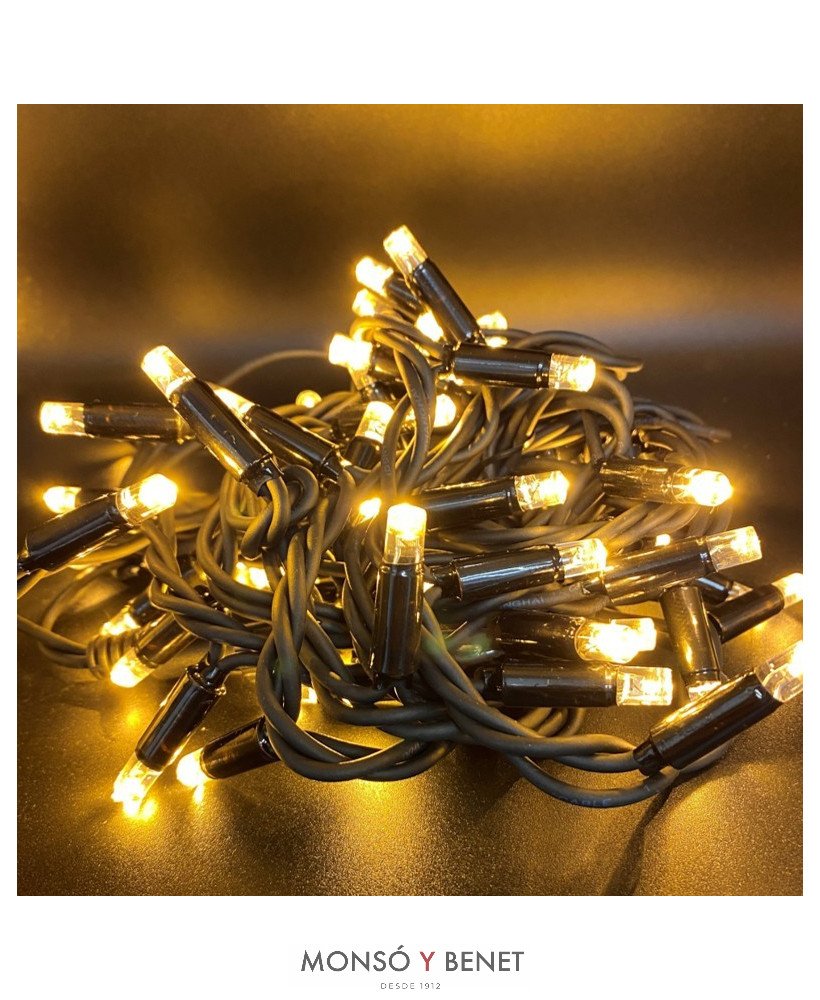 EXTENSION 180 LEDS ULTRACALIDOS FIJOS CABLE NEGRO D18652