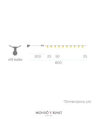 GUIRNALDA INTEMPERIE 10 LUCES BLANCO CALIDO ALLEGRA YUTE