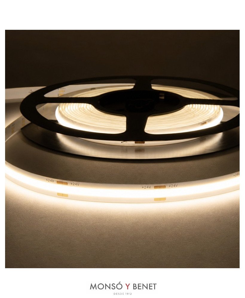 ROLLO 5 METROS TIRA LED COB-144 4000K LUZ CONTINUA IP67