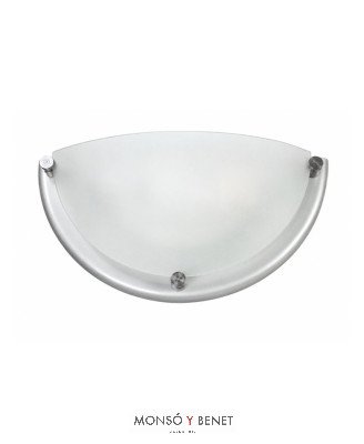 APLIQUE PARED E-46-PLATA MATE