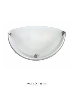 APLIQUE PARED E-46-PLATA MATE