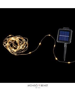 GUIRNALDA SOLAR 100 LEDS BLANCO CÁLIDO A10159