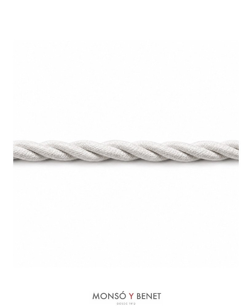 Metros cable trenzado 2x0,75 blanco - Ref. rt207b