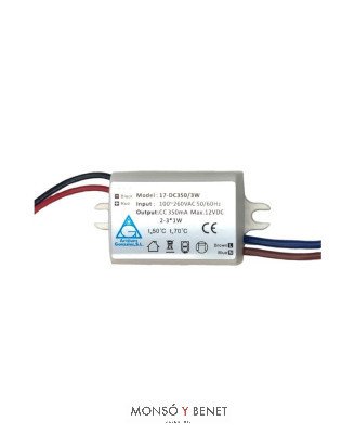 DRIVER LED UNIVERSAL 3W. 3-12V 122200