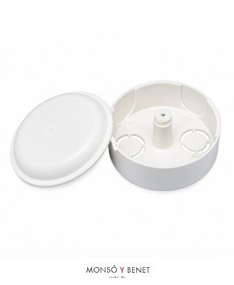 CAJA SUPERFICIE REDONDA DE PLASTICO CE-1578 BLANCA