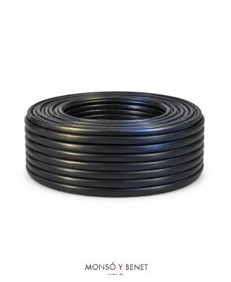 ROLLO 100M.MANGUERA PLANA 2 X 1.5 NEGRO