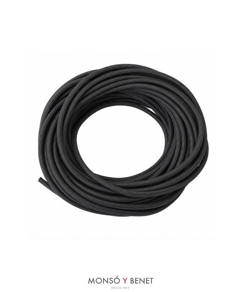 ROLLO 25M.TEXTIL 2X0.75 NEGRO 41