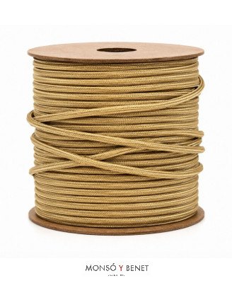 ROLLO 100M.TEXTIL 2X0.75 ORO 45