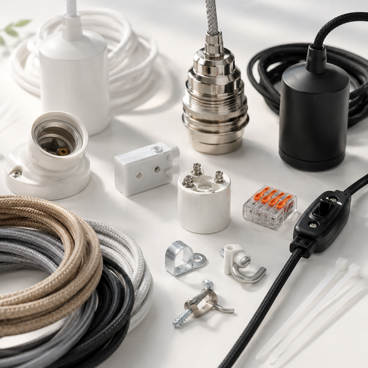 Portalámparas y Cables para montajes